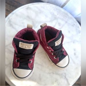 Converse Street Mid Sneaker Infant Baby Toddler Brick/Natural Size 7